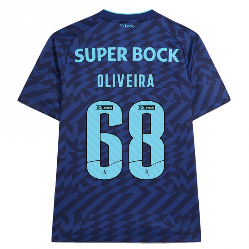 Niño Fútbol Camiseta André Oliveira #68 Azul Marino Equipación Tercera 2024/25 México