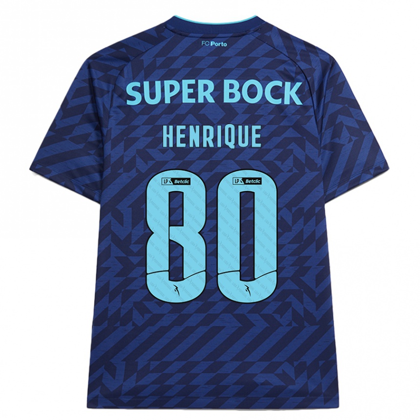 Niño Fútbol Camiseta Kaio Henrique #80 Azul Marino Equipación Tercera 2024/25 México