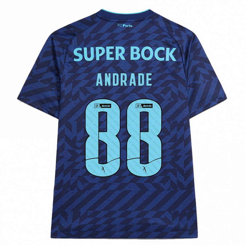 Niño Fútbol Camiseta Domingos Andrade #88 Azul Marino Equipación Tercera 2024/25 México