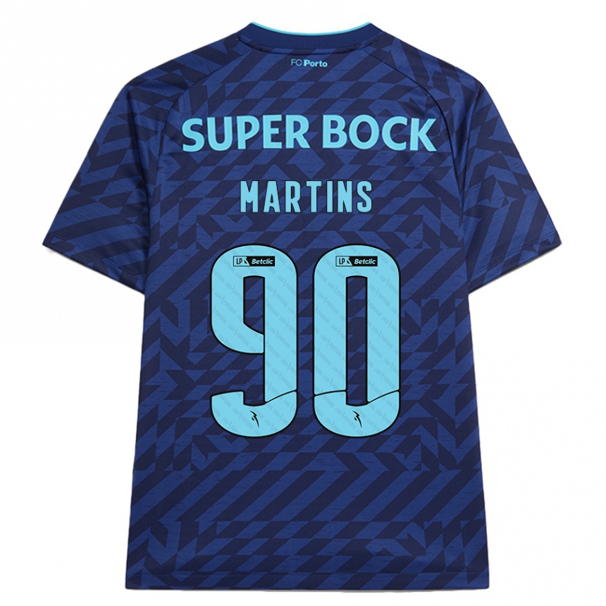 Niño Fútbol Camiseta Gil Martins #90 Azul Marino Equipación Tercera 2024/25 México