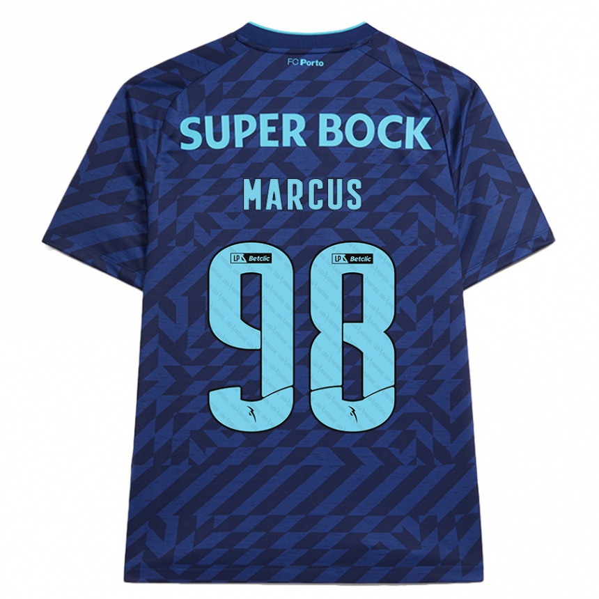 Niño Fútbol Camiseta Abraham Marcus #98 Azul Marino Equipación Tercera 2024/25 México