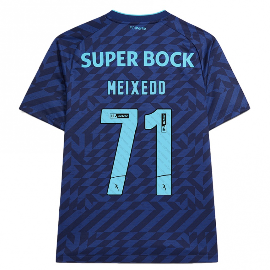 Niño Fútbol Camiseta Francisco Meixedo #71 Azul Marino Equipación Tercera 2024/25 México