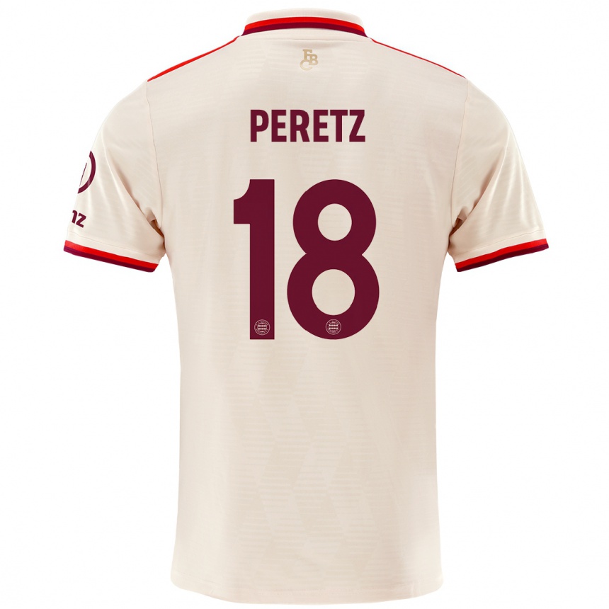 Niño Fútbol Camiseta Daniel Peretz #18 Lino Equipación Tercera 2024/25 México