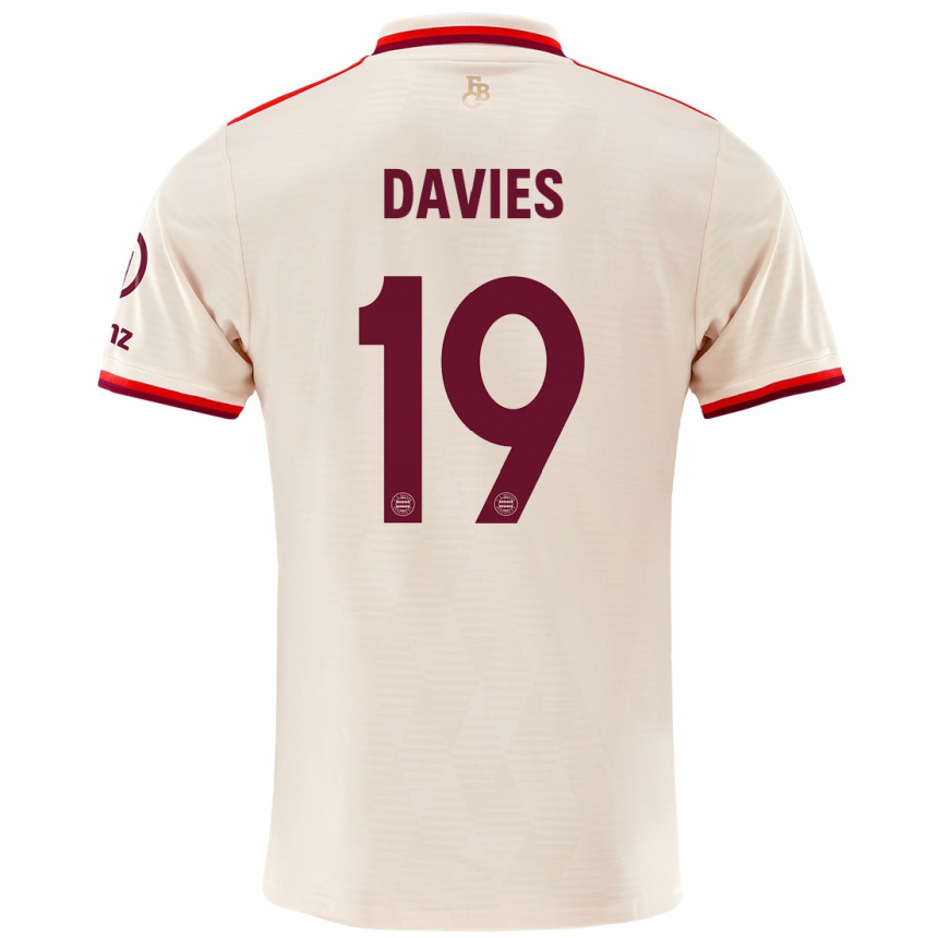 Niño Fútbol Camiseta Alphonso Davies #19 Lino Equipación Tercera 2024/25 México