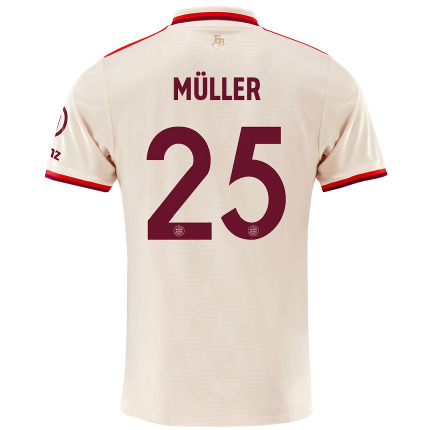 Niño Fútbol Camiseta Thomas Muller #25 Lino Equipación Tercera 2024/25 México