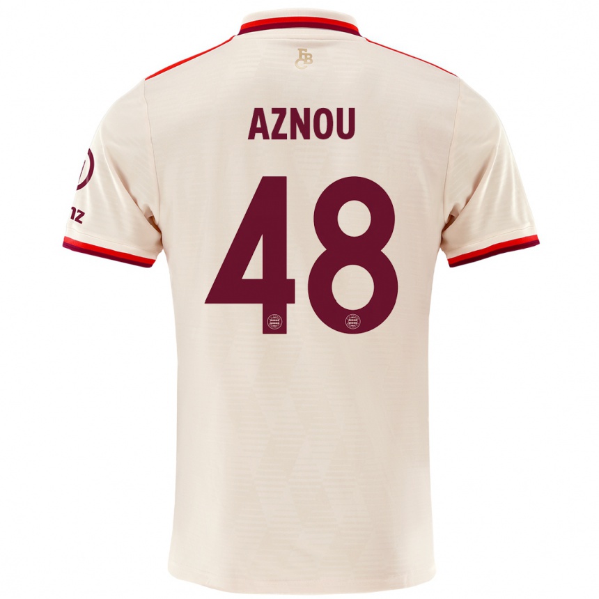 Niño Fútbol Camiseta Adam Aznou #48 Lino Equipación Tercera 2024/25 México