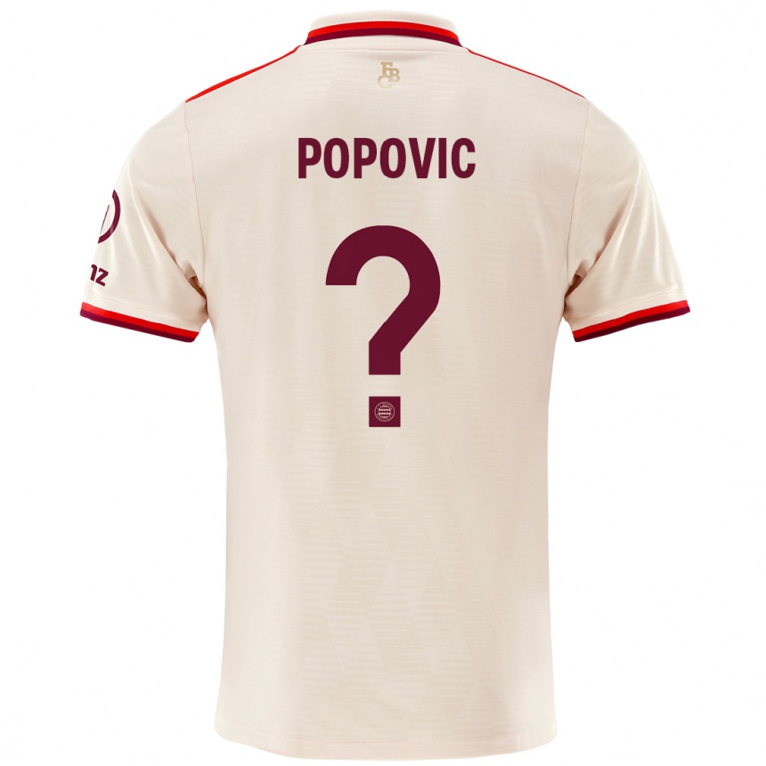 Niño Fútbol Camiseta Marko Popovic #0 Lino Equipación Tercera 2024/25 México