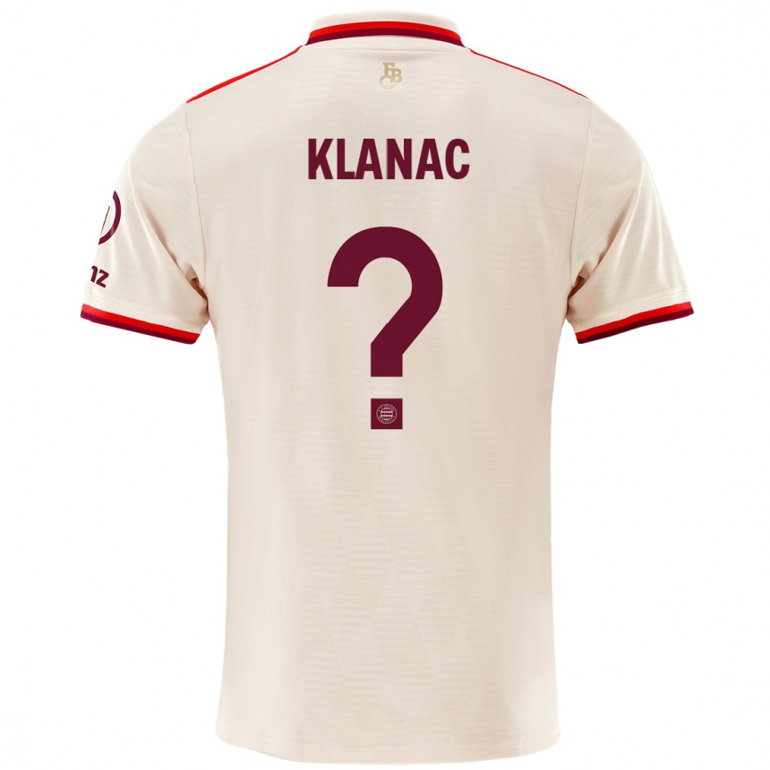 Niño Fútbol Camiseta Leon Klanac #0 Lino Equipación Tercera 2024/25 México