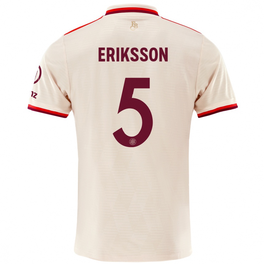 Niño Fútbol Camiseta Magdalena Eriksson #5 Lino Equipación Tercera 2024/25 México