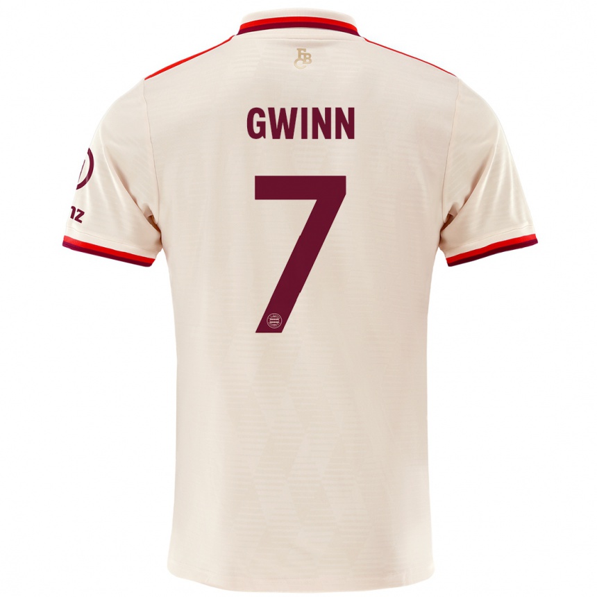 Niño Fútbol Camiseta Giulia Gwinn #7 Lino Equipación Tercera 2024/25 México