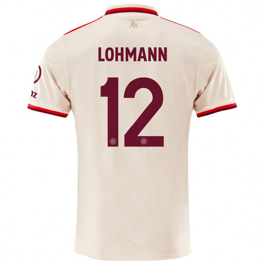 Niño Fútbol Camiseta Sydney Lohmann #12 Lino Equipación Tercera 2024/25 México