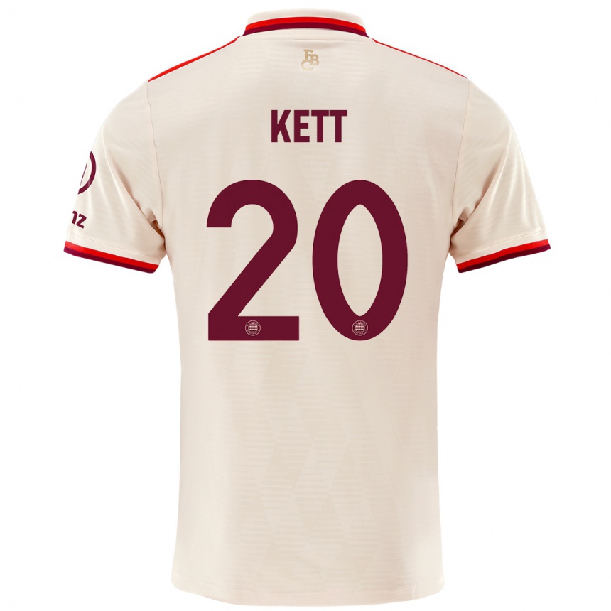 Niño Fútbol Camiseta Franziska Kett #20 Lino Equipación Tercera 2024/25 México