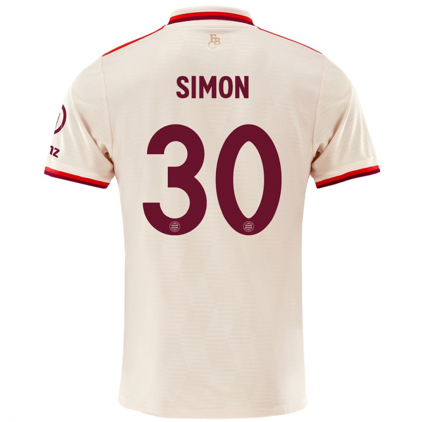 Niño Fútbol Camiseta Carolin Simon #30 Lino Equipación Tercera 2024/25 México