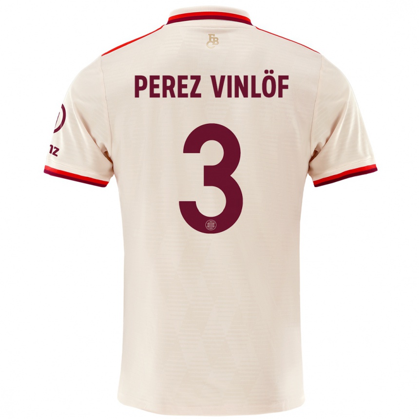 Niño Fútbol Camiseta Matteo Perez Vinlöf #3 Lino Equipación Tercera 2024/25 México