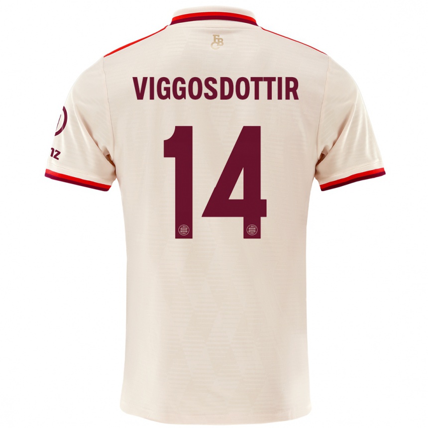 Niño Fútbol Camiseta Glodis Perla Viggosdottir #14 Lino Equipación Tercera 2024/25 México