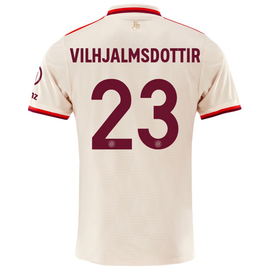 Niño Fútbol Camiseta Karolina Lea Vilhjalmsdottir #23 Lino Equipación Tercera 2024/25 México