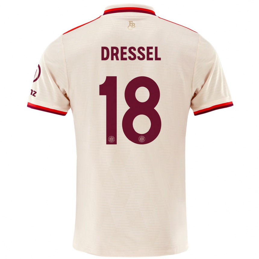 Niño Fútbol Camiseta Timon Dressel #18 Lino Equipación Tercera 2024/25 México