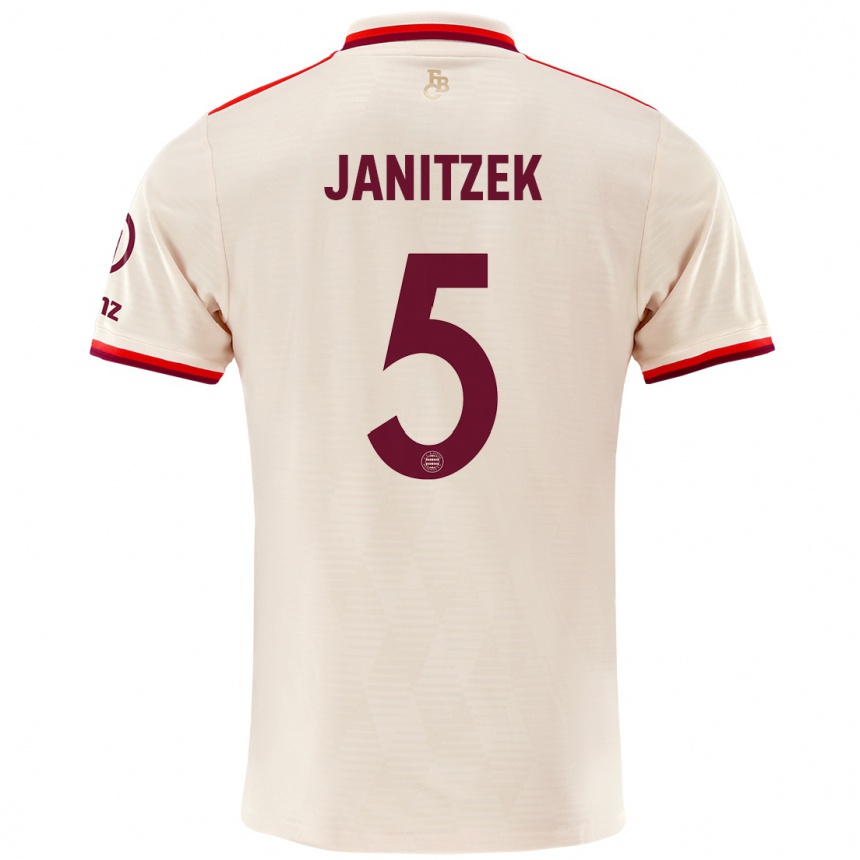 Niño Fútbol Camiseta Justin Janitzek #5 Lino Equipación Tercera 2024/25 México