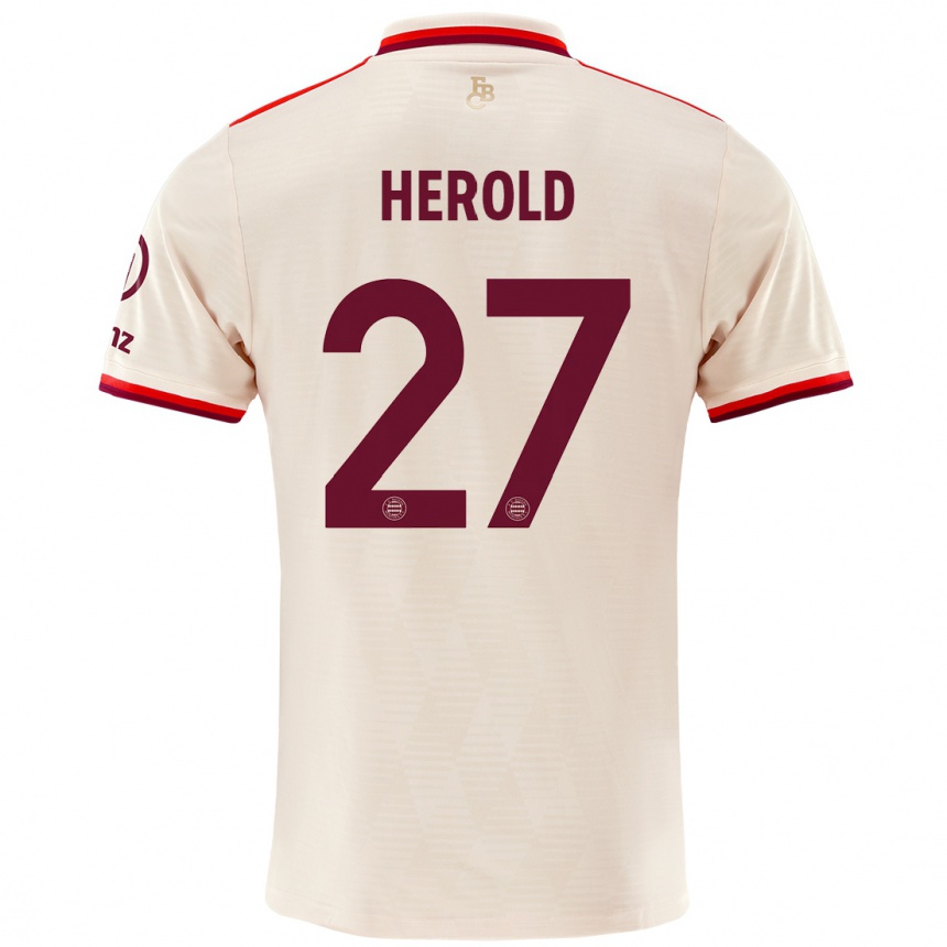 Niño Fútbol Camiseta David Herold #27 Lino Equipación Tercera 2024/25 México