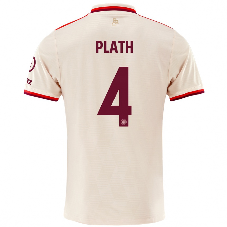 Niño Fútbol Camiseta Max Plath #4 Lino Equipación Tercera 2024/25 México