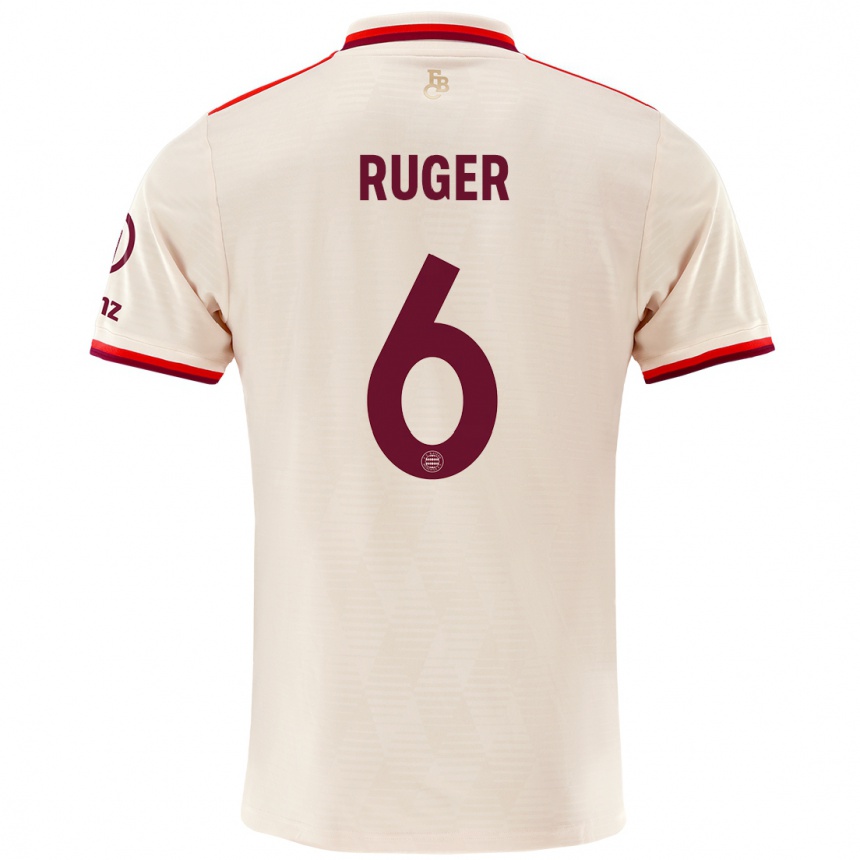 Niño Fútbol Camiseta Kurt Ruger #6 Lino Equipación Tercera 2024/25 México