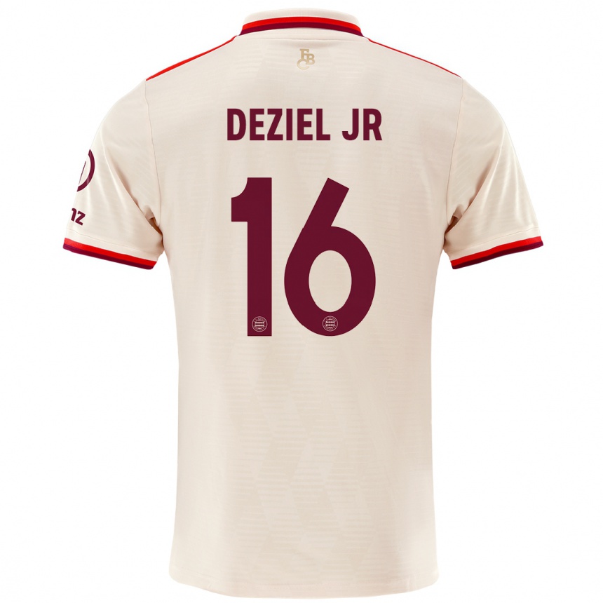 Niño Fútbol Camiseta Robert Deziel Jr #16 Lino Equipación Tercera 2024/25 México