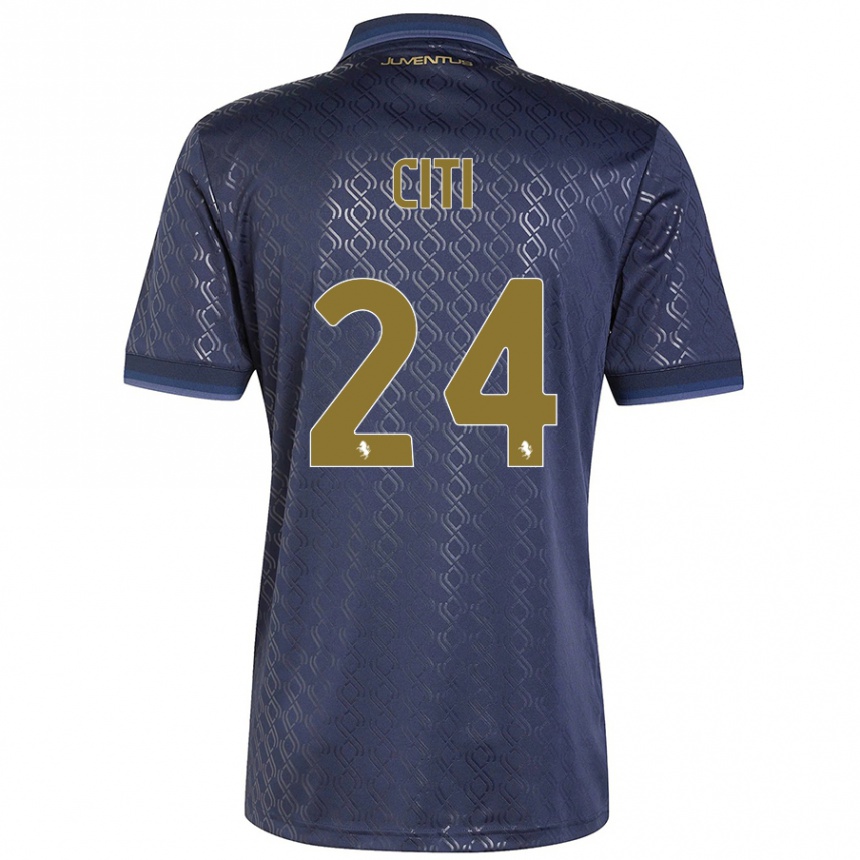 Niño Fútbol Camiseta Alessandro Citi #24 Azul Marino Equipación Tercera 2024/25 México