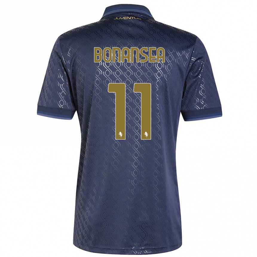 Niño Fútbol Camiseta Barbara Bonansea #11 Azul Marino Equipación Tercera 2024/25 México