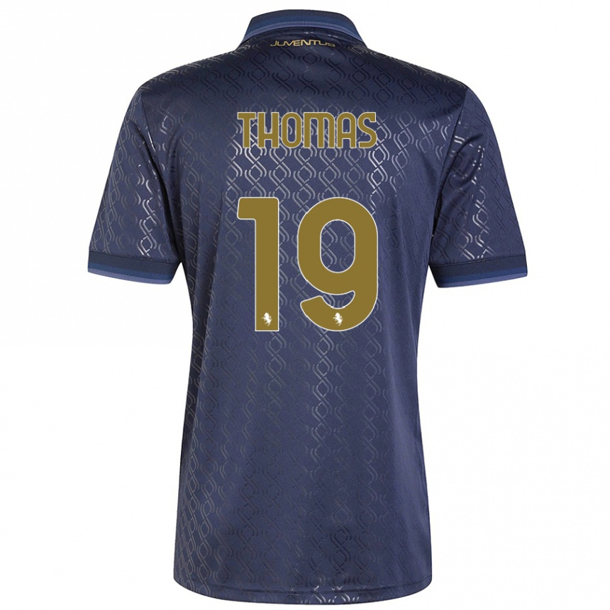 Niño Fútbol Camiseta Lindsey Thomas #19 Azul Marino Equipación Tercera 2024/25 México