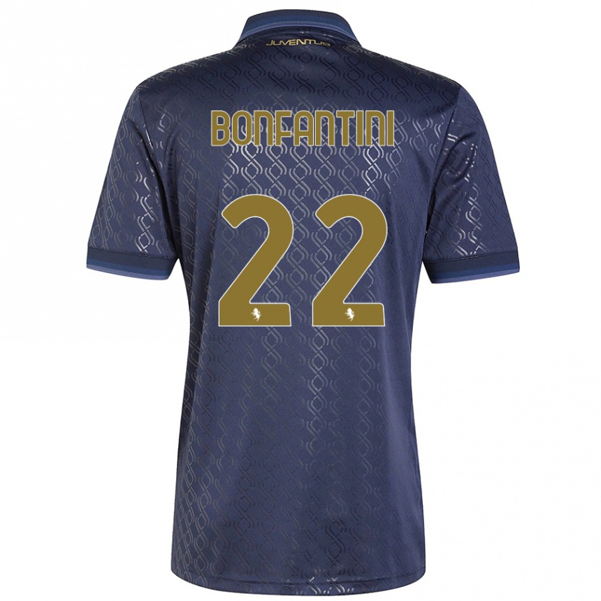 Niño Fútbol Camiseta Agnese Bonfantini #22 Azul Marino Equipación Tercera 2024/25 México