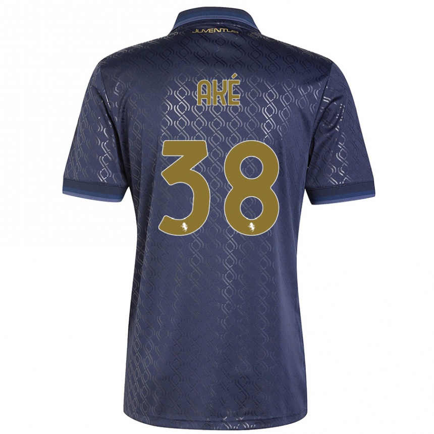 Niño Fútbol Camiseta Marley Ake #38 Azul Marino Equipación Tercera 2024/25 México