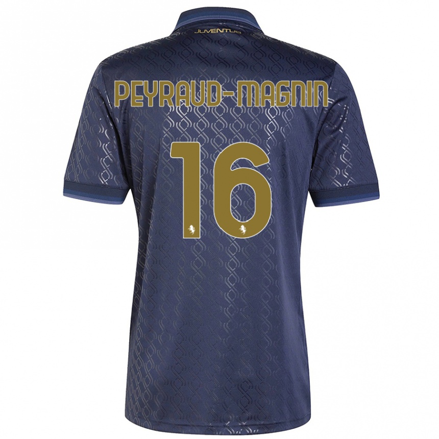 Niño Fútbol Camiseta Pauline Peyraud-Magnin #16 Azul Marino Equipación Tercera 2024/25 México