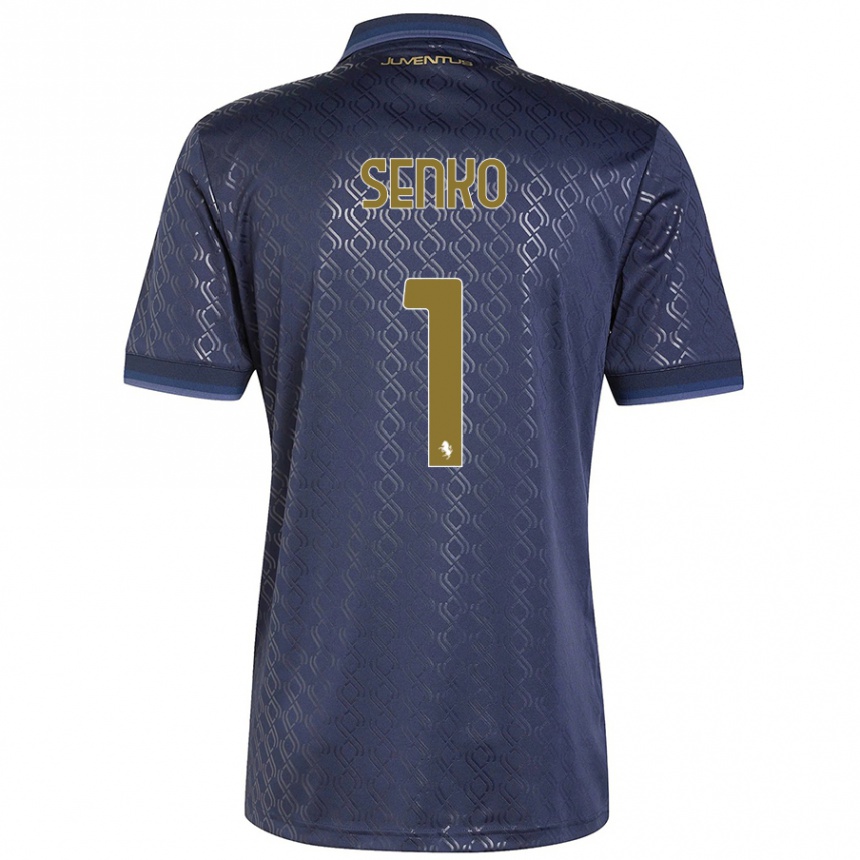 Niño Fútbol Camiseta Zsombor Senko #1 Azul Marino Equipación Tercera 2024/25 México