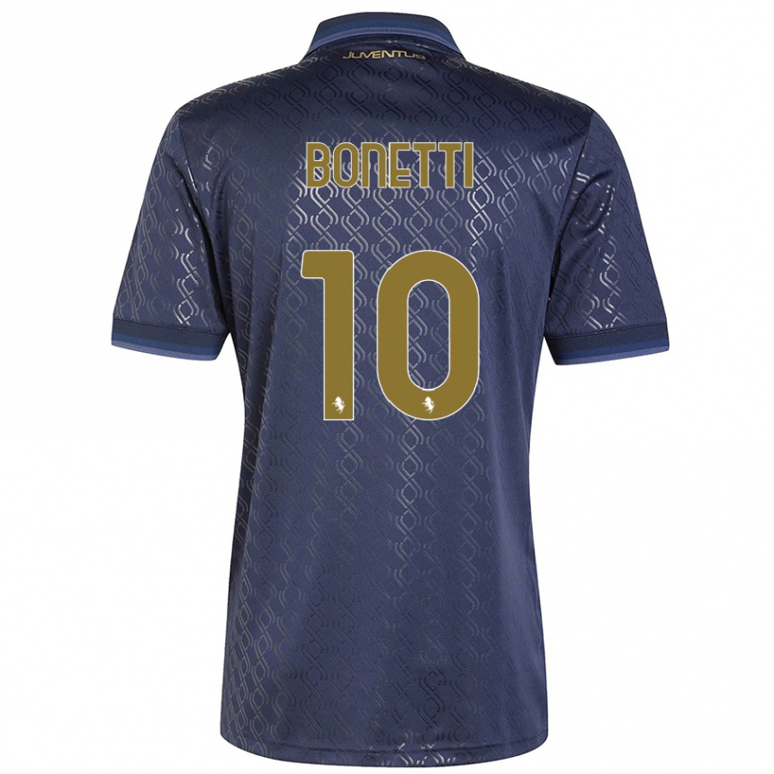 Niño Fútbol Camiseta Andrea Bonetti #10 Azul Marino Equipación Tercera 2024/25 México