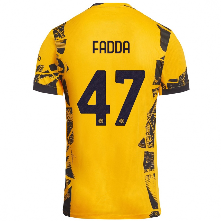 Niño Fútbol Camiseta Paola Fadda #47 Dorado Negro Equipación Tercera 2024/25 México