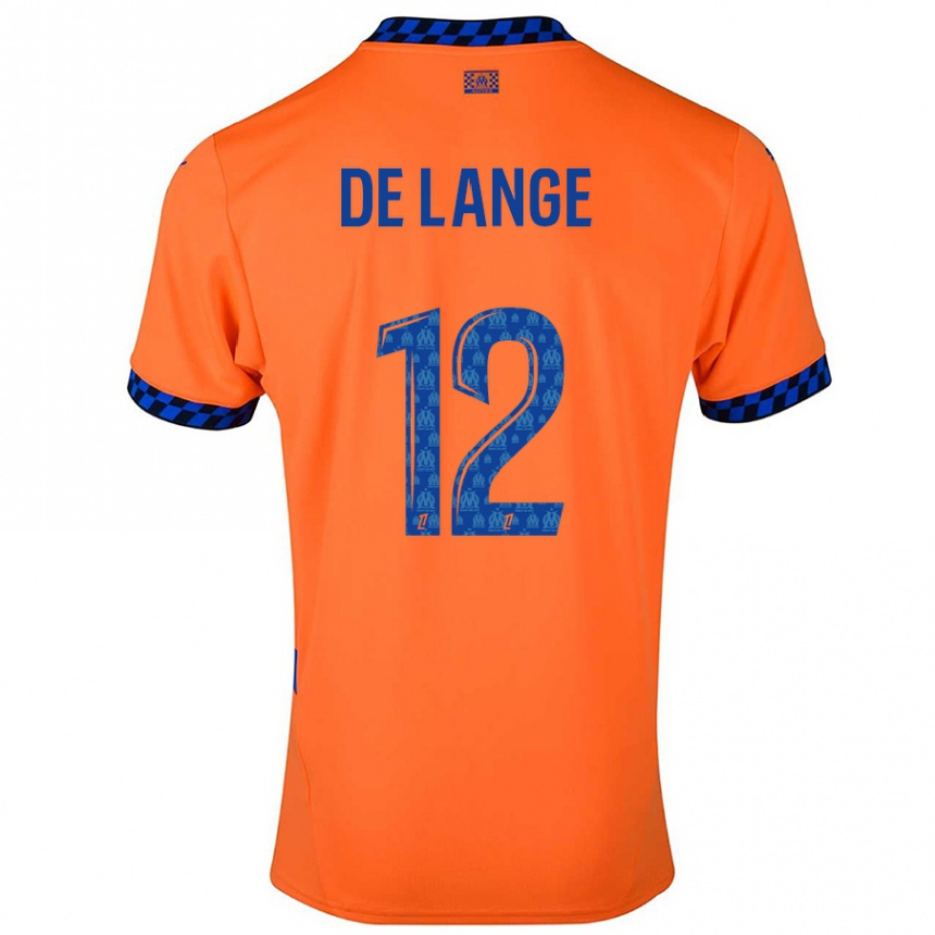 Niño Fútbol Camiseta Jeffrey De Lange #12 Naranja Azul Oscuro Equipación Tercera 2024/25 México