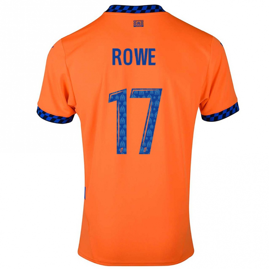 Niño Fútbol Camiseta Jonathan Rowe #17 Naranja Azul Oscuro Equipación Tercera 2024/25 México