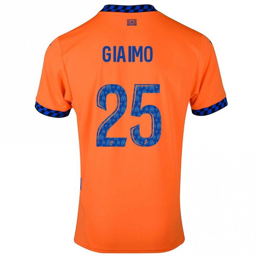 Niño Fútbol Camiseta Carla Giaimo #25 Naranja Azul Oscuro Equipación Tercera 2024/25 México