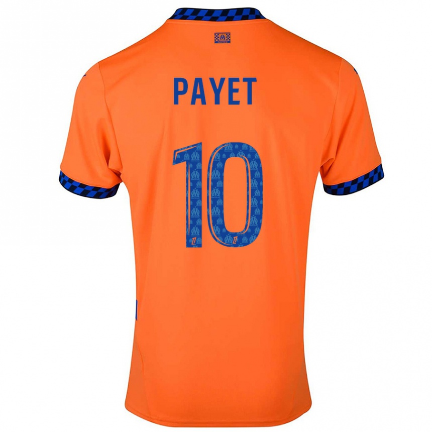 Niño Fútbol Camiseta Dimitri Payet #10 Naranja Azul Oscuro Equipación Tercera 2024/25 México