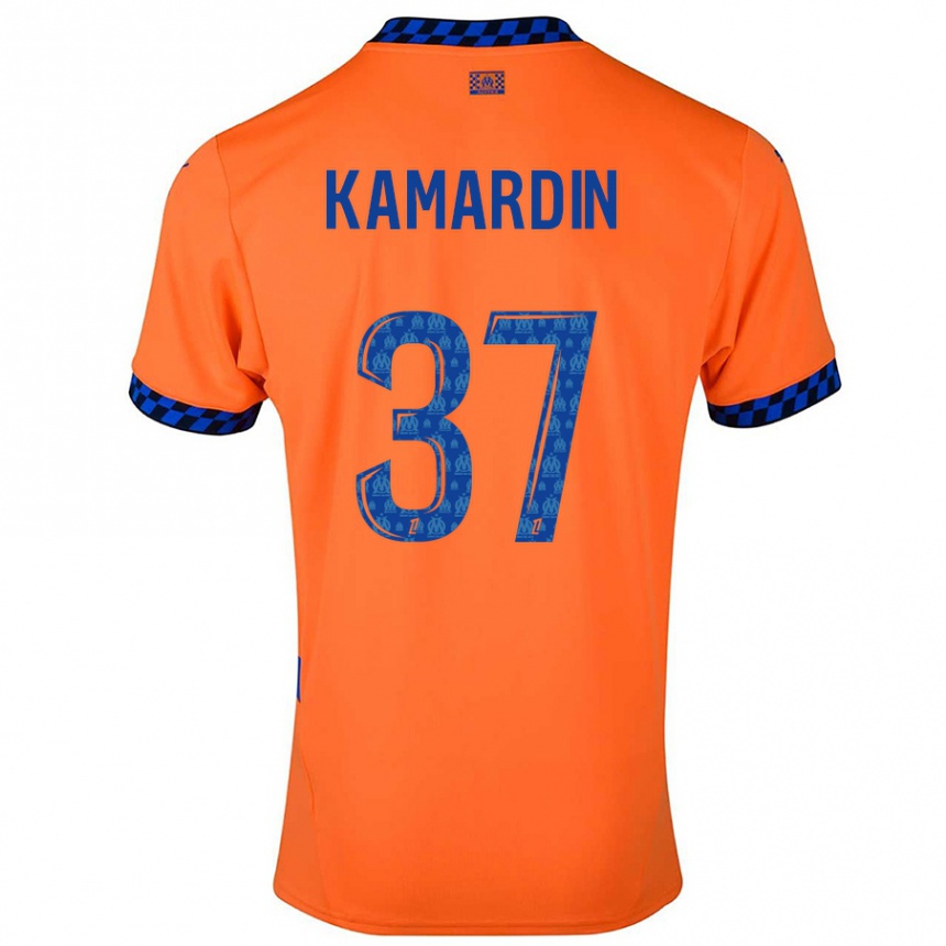 Niño Fútbol Camiseta Aaron Kamardin #37 Naranja Azul Oscuro Equipación Tercera 2024/25 México