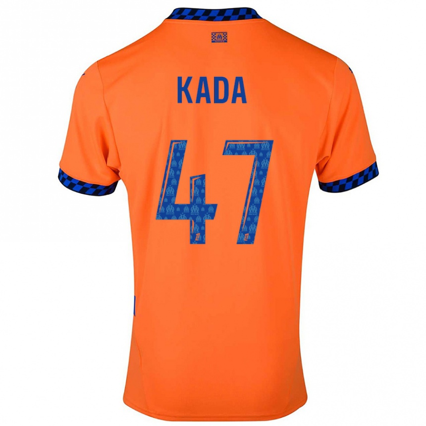 Niño Fútbol Camiseta Joakim Kada #47 Naranja Azul Oscuro Equipación Tercera 2024/25 México