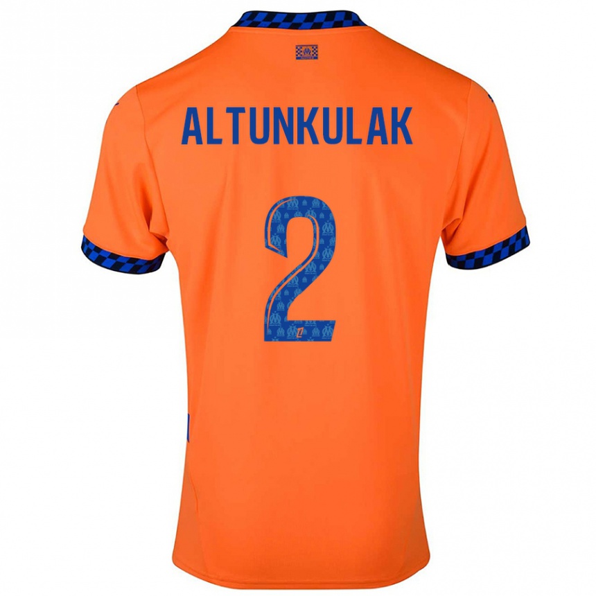 Niño Fútbol Camiseta Selen Altunkulak #2 Naranja Azul Oscuro Equipación Tercera 2024/25 México