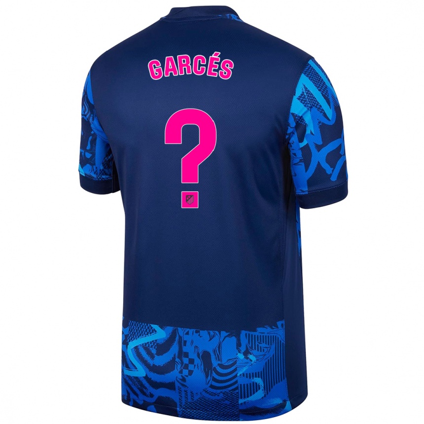 Niño Fútbol Camiseta Borja Garcés #0 Azul Real Equipación Tercera 2024/25 México