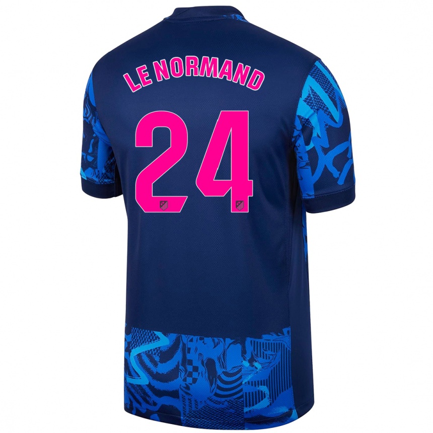 Niño Fútbol Camiseta Robin Le Normand #24 Azul Real Equipación Tercera 2024/25 México