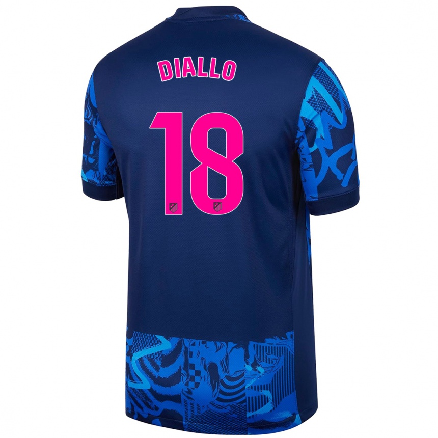 Niño Fútbol Camiseta Selu Diallo #18 Azul Real Equipación Tercera 2024/25 México