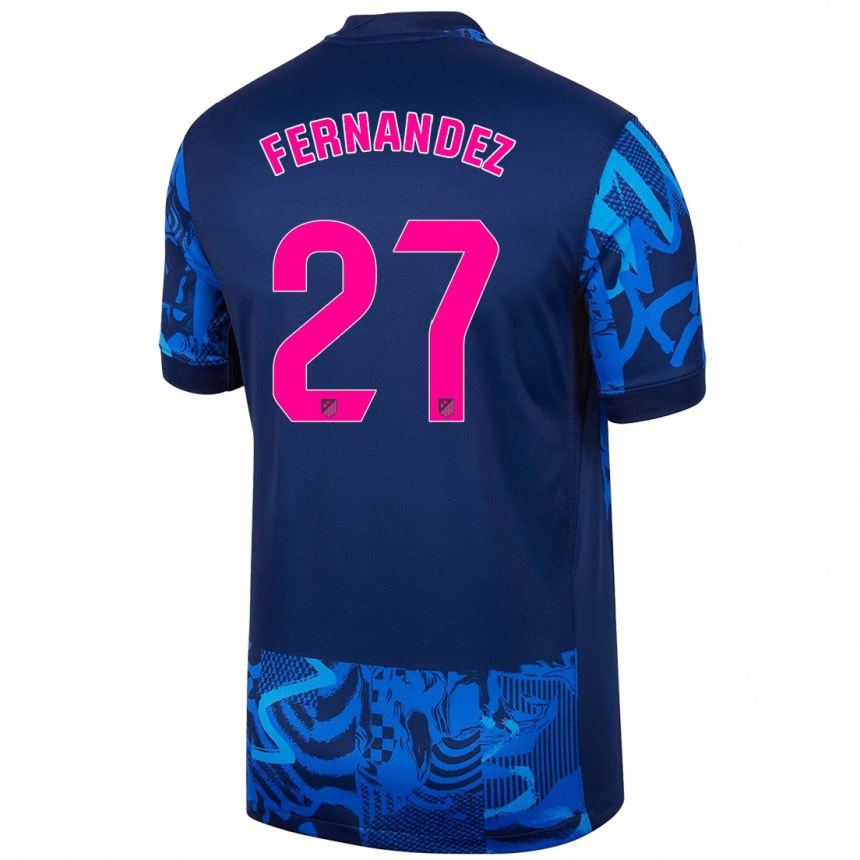 Niño Fútbol Camiseta Alexia Fernández #27 Azul Real Equipación Tercera 2024/25 México