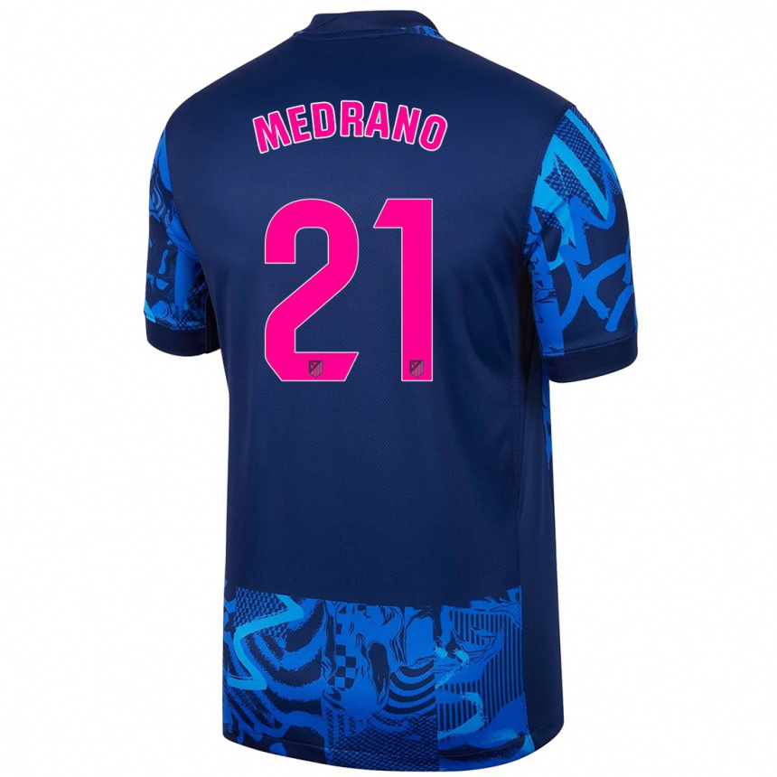 Niño Fútbol Camiseta Fernando Medrano #21 Azul Real Equipación Tercera 2024/25 México