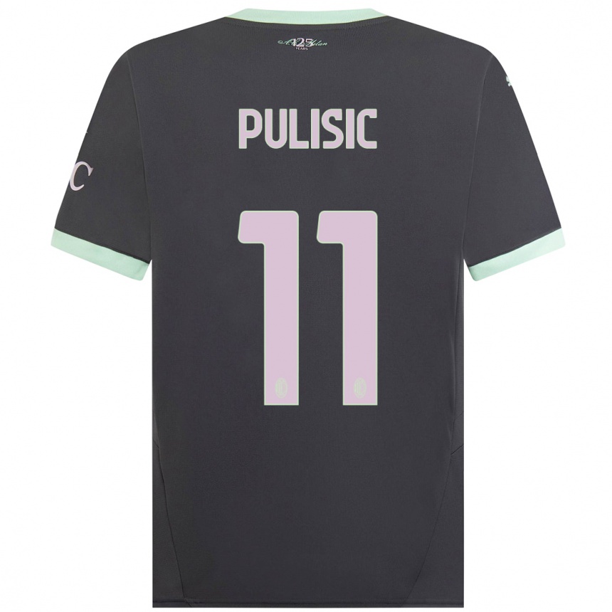 Niño Fútbol Camiseta Christian Pulisic #11 Gris Equipación Tercera 2024/25 México