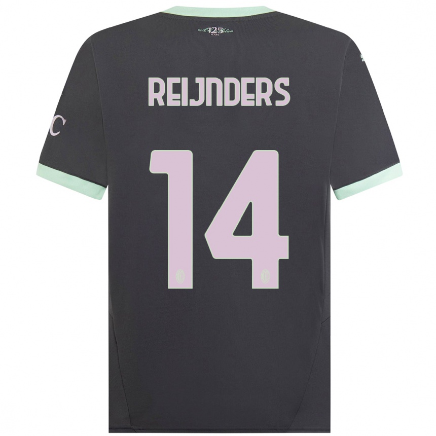 Niño Fútbol Camiseta Tijjani Reijnders #14 Gris Equipación Tercera 2024/25 México