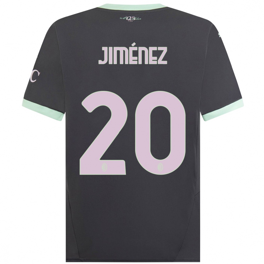 Niño Fútbol Camiseta Álex Jiménez #20 Gris Equipación Tercera 2024/25 México